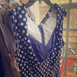 Polka dot flare dress